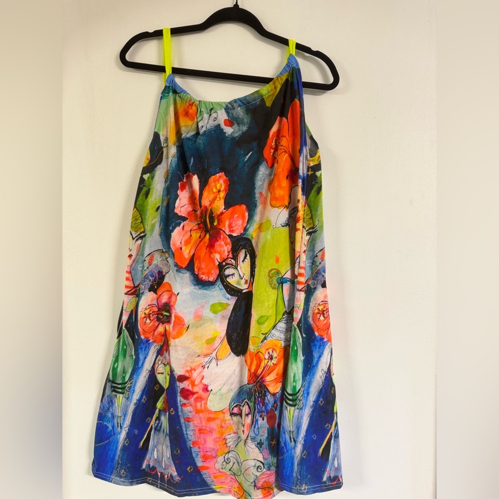 Hibiscus sisters halter dress 100% cotton ￼